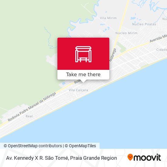 Av. Kennedy X R. São Tomé map