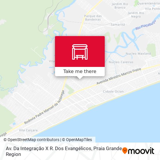 Av. Da Integração X R. Dos Evangélicos map