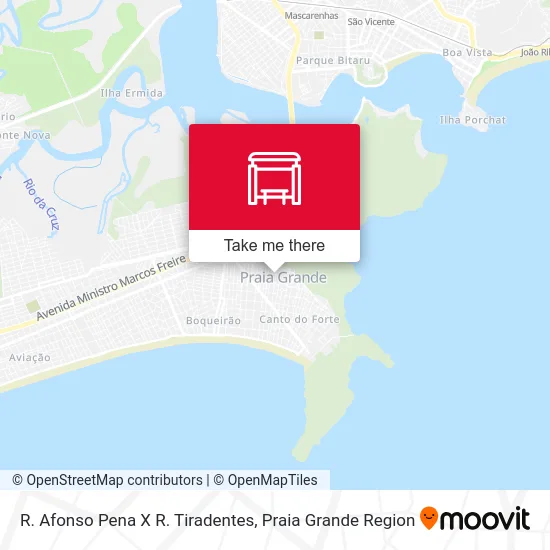 R. Afonso Pena X R. Tiradentes map