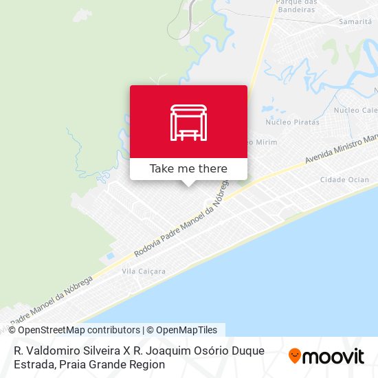 R. Valdomiro Silveira X R. Joaquim Osório Duque Estrada map