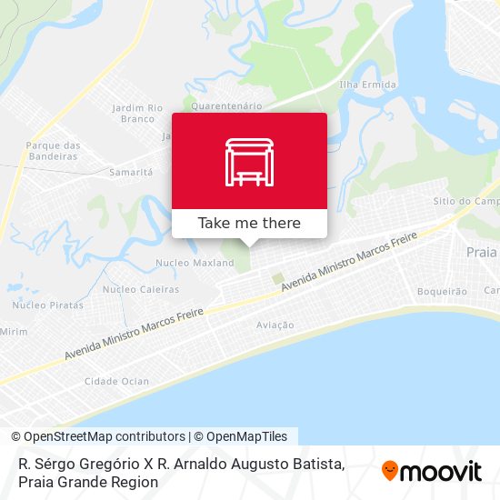R. Sérgo Gregório X R. Arnaldo Augusto Batista map