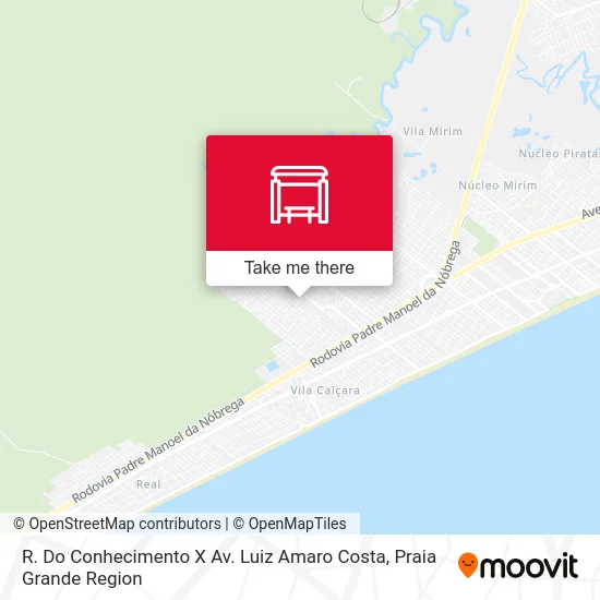 R. Do Conhecimento X Av. Luiz Amaro Costa map