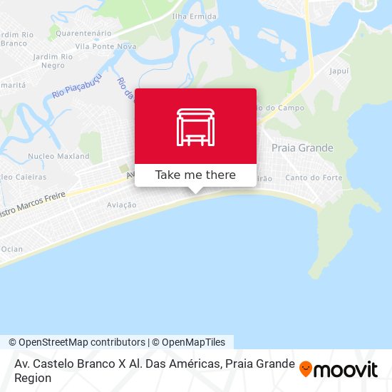 Av. Castelo Branco X Al. Das Américas map