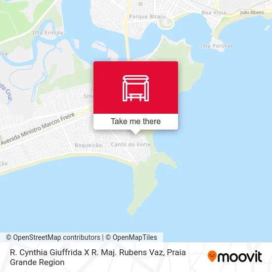 R. Cynthia Giuffrida X R. Maj. Rubens Vaz map