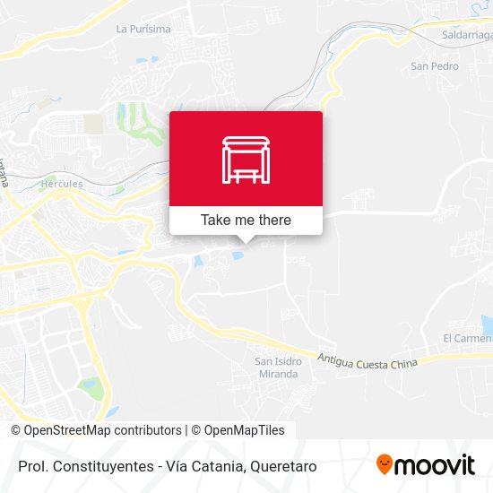Prol. Constituyentes - Vía Catania map