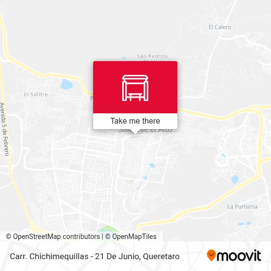 Carr. Chichimequillas - 21 De Junio map