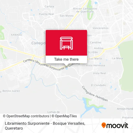 Libramiento Surponiente - Bosque Versalles map