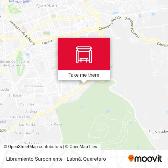 Libramiento Surponiente - Labná map