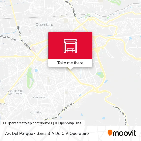 Mapa de Av. Del Parque - Garis S.A De C.V