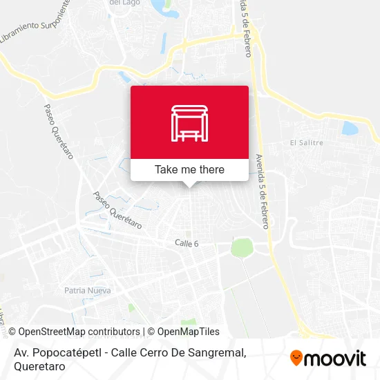 Mapa de Av. Popocatépetl - Calle Cerro De Sangremal