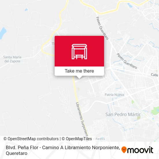 Mapa de Blvd. Peña Flor - Camino A Libramiento Norponiente