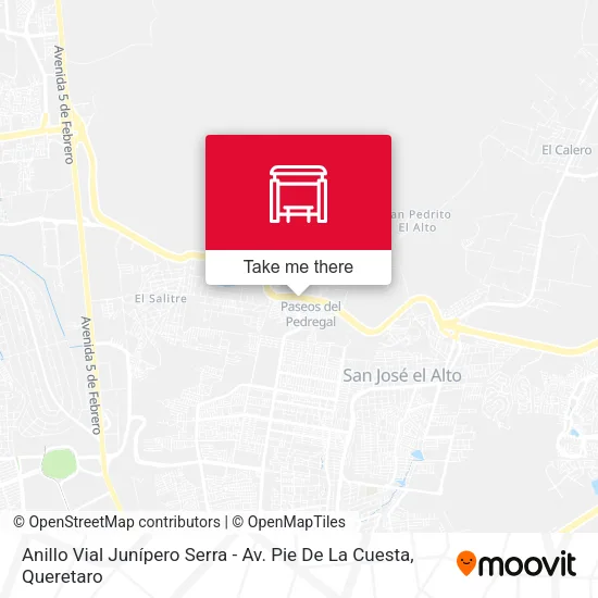 Mapa de Anillo Vial Junípero Serra - Av. Pie De La Cuesta