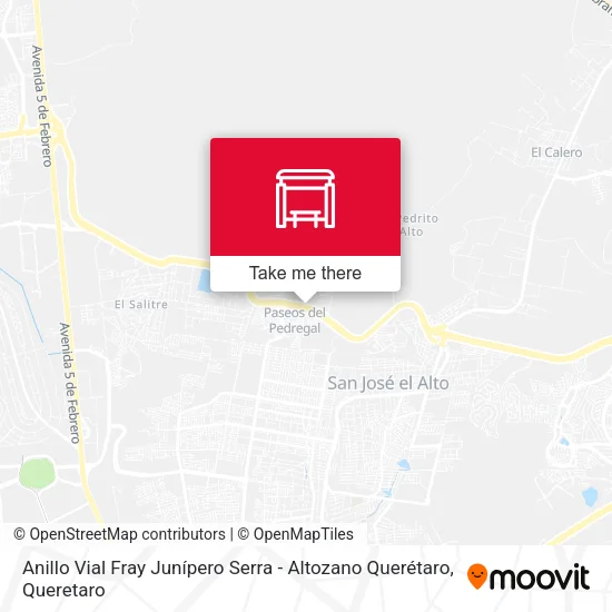 Mapa de Anillo Vial Fray Junípero Serra - Altozano Querétaro