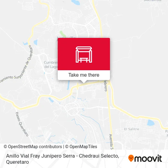 Anillo Vial Fray Junípero Serra - Chedraui Selecto map