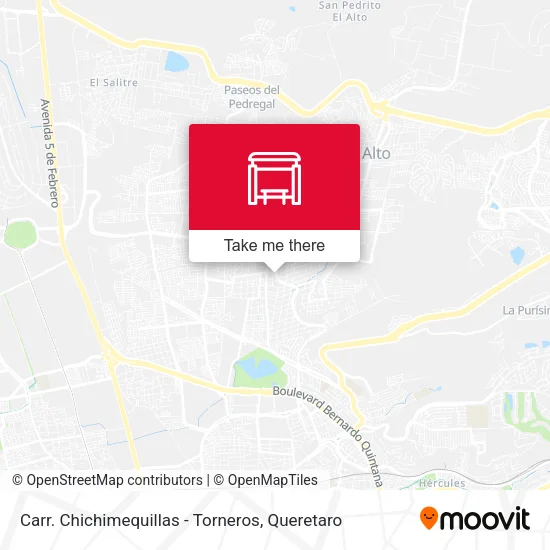 Carr. Chichimequillas - Torneros map