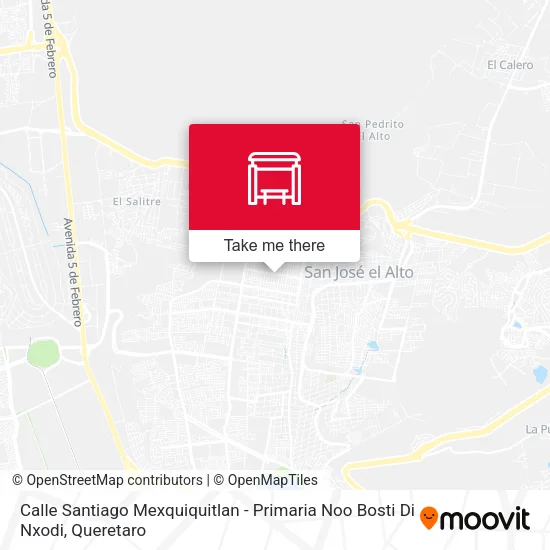 Mapa de Calle Santiago Mexquiquitlan - Primaria Noo Bosti Di Nxodi