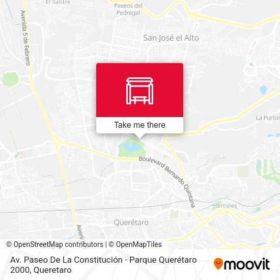 Mapa de Av. Paseo De La Constitución - Parque Querétaro 2000