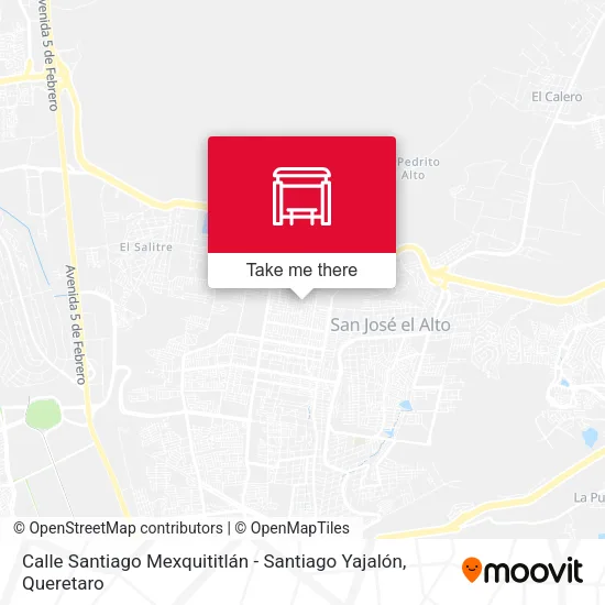 Mapa de Calle Santiago Mexquititlán - Santiago Yajalón