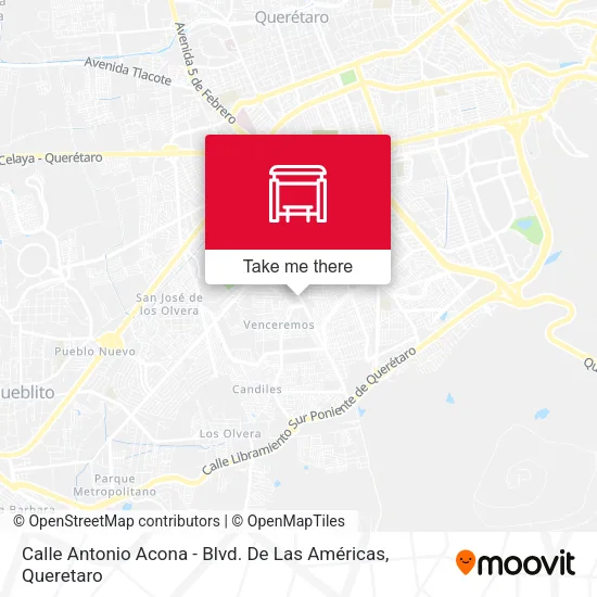 Mapa de Calle Antonio Acona - Blvd. De Las Américas