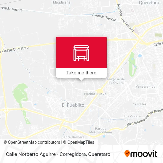 Mapa de Calle Norberto Aguirre - Corregidora
