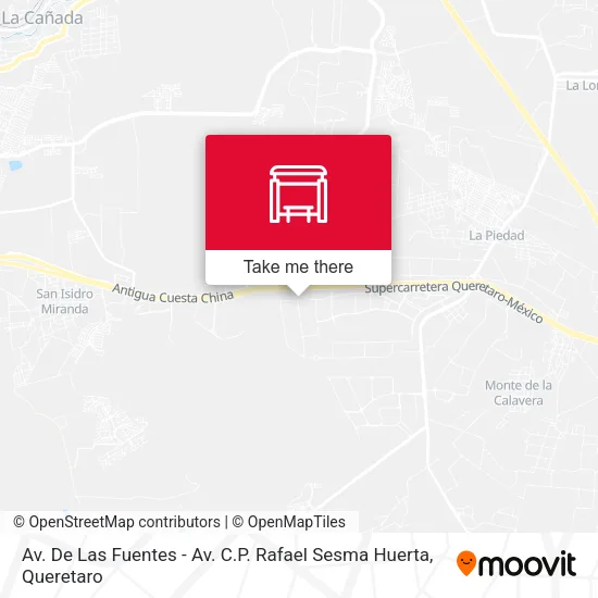 Av. De Las Fuentes - Av. C.P. Rafael Sesma Huerta map