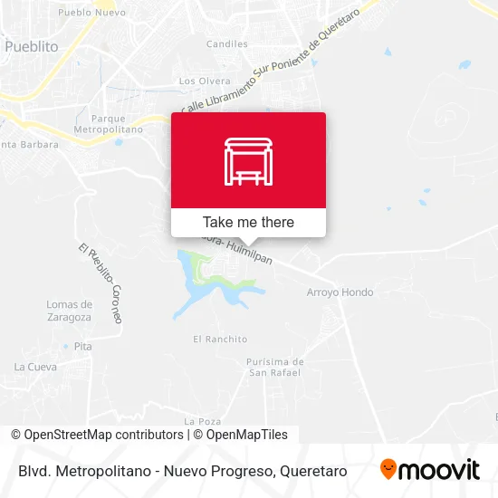 Blvd. Metropolitano - Nuevo Progreso map