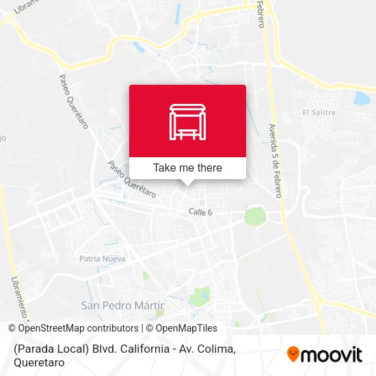 (Parada Local) Blvd. California - Av. Colima map