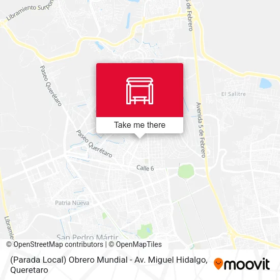 (Parada Local) Obrero Mundial - Av. Miguel Hidalgo map