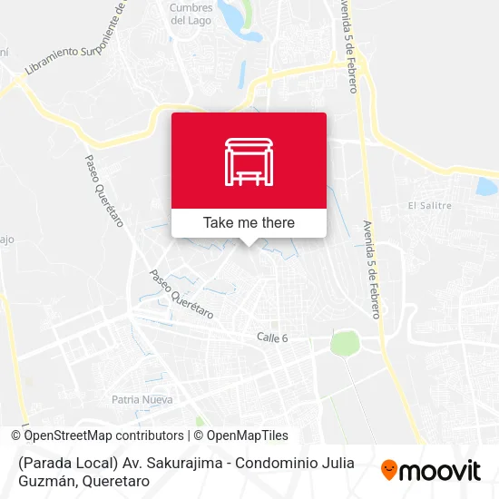 (Parada Local) Av. Sakurajima - Condominio Julia Guzmán map