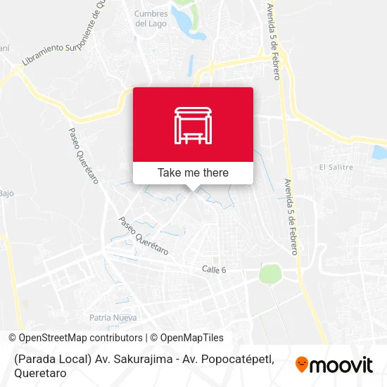 (Parada Local) Av. Sakurajima - Av. Popocatépetl map