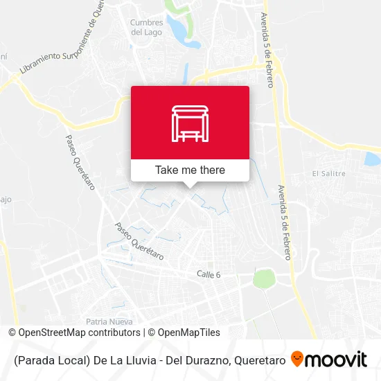 (Parada Local) De La Lluvia - Del Durazno map