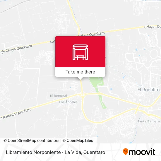 Libramiento Norponiente - La Vida map