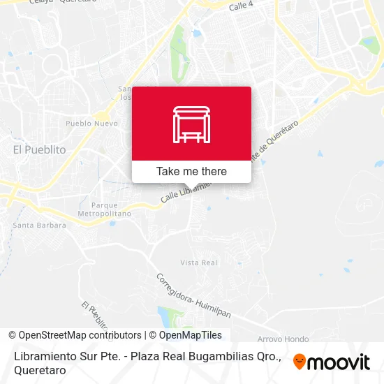 Mapa de Libramiento Sur Pte. - Plaza Real Bugambilias Qro.