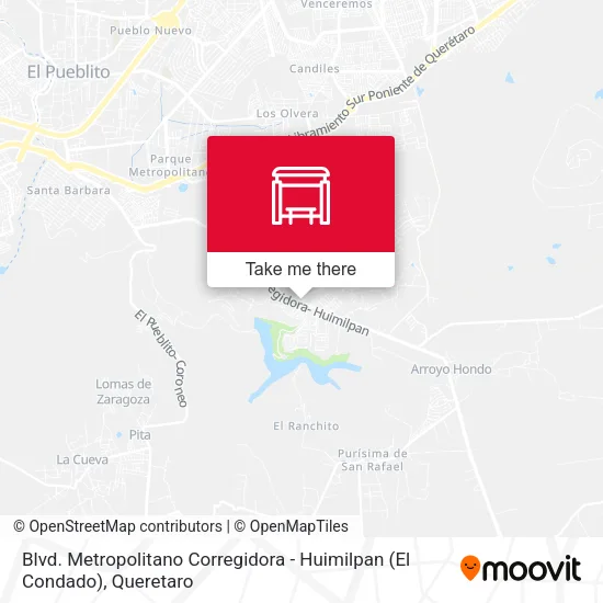 Blvd. Metropolitano Corregidora - Huimilpan (El Condado) map