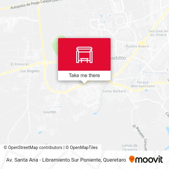 Mapa de Av. Santa Ana - Libramiento Sur Poniente
