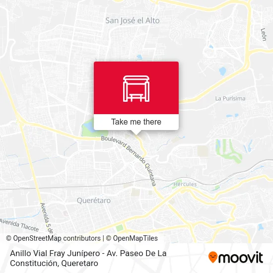 Mapa de Anillo Vial Fray Junípero - Av. Paseo De La Constitución