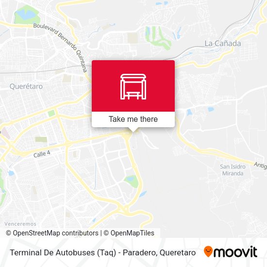 Terminal De Autobuses (Taq) - Paradero map