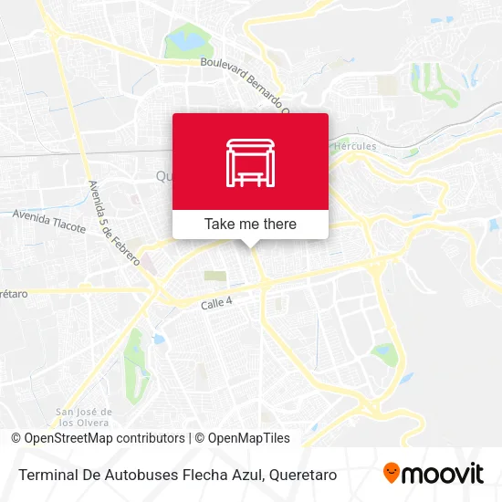 Mapa de Terminal De Autobuses Flecha Azul