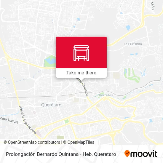 Mapa de Prolongación Bernardo Quintana - Heb