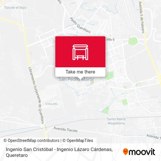 Mapa de Ingenio San Cristóbal - Ingenio Lázaro Cárdenas