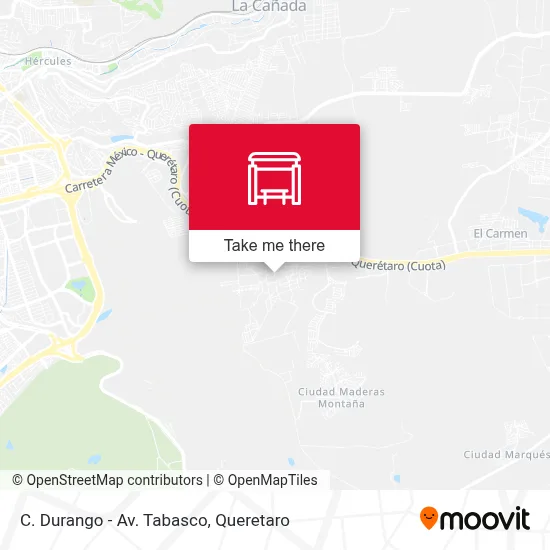 C. Durango - Av. Tabasco map
