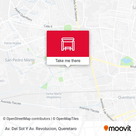 Av. Del Sol Y Av. Revolucion map