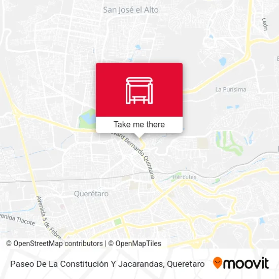 Mapa de Paseo De La Constitución Y Jacarandas