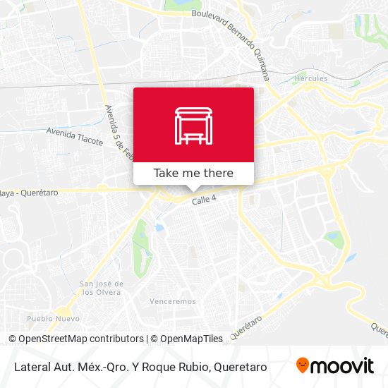 Mapa de Lateral Aut. Méx.-Qro. Y Roque Rubio