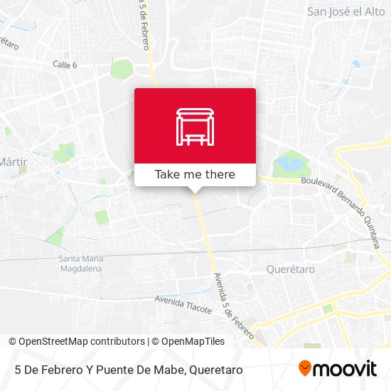 Mapa de 5 De Febrero Y Puente De Mabe