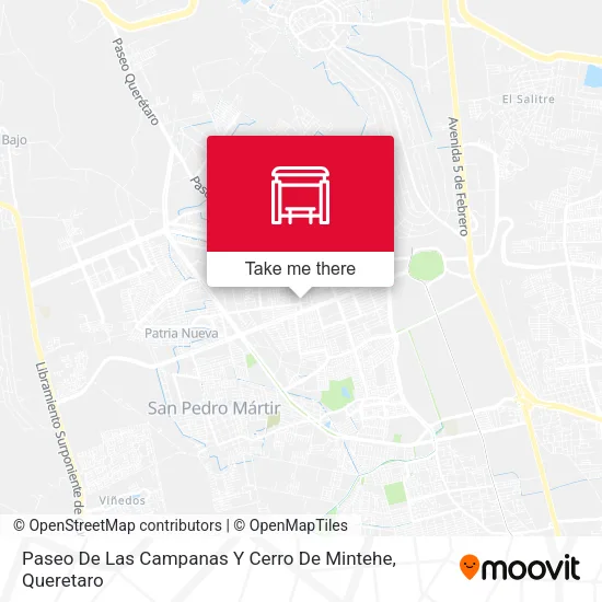 Paseo De Las Campanas Y Cerro De Mintehe map