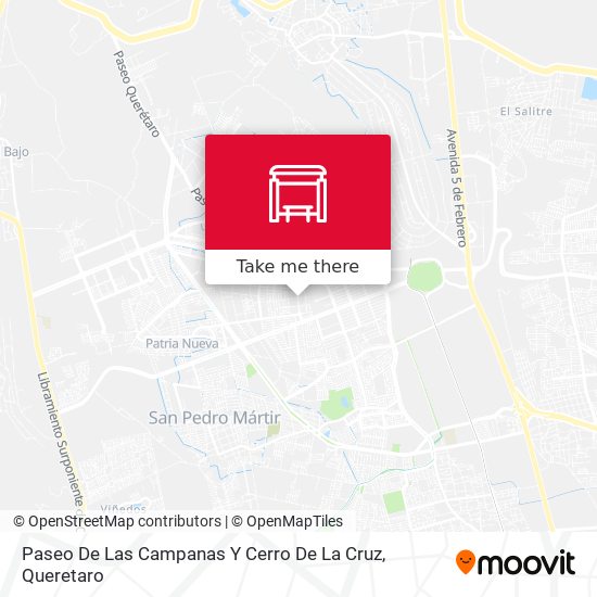 Paseo De Las Campanas Y Cerro De La Cruz map