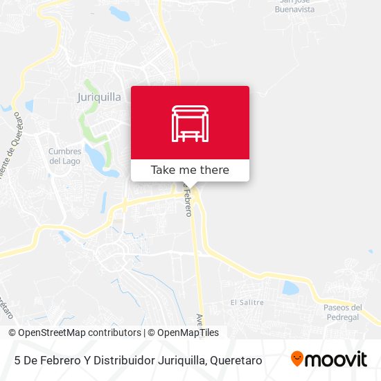 Mapa de 5 De Febrero Y Distribuidor Juriquilla