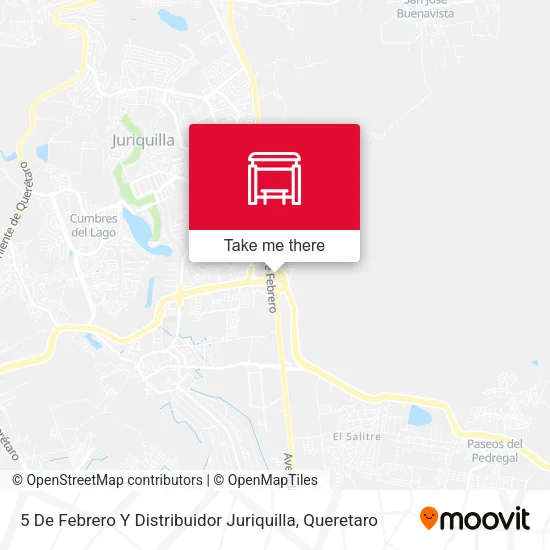 Mapa de 5 De Febrero Y Distribuidor Juriquilla