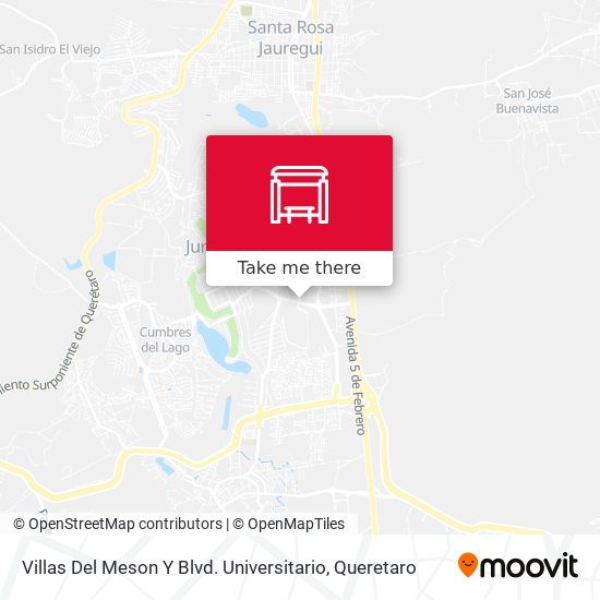 Villas Del Meson Y Blvd. Universitario map